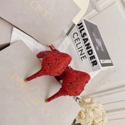 Jimmy Choo Alia 85mm Pumps In Red Crystal UK