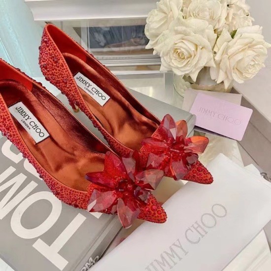 Replica Jimmy Choo Alia 85Mm Pumps In Red Crystal Uk - 3224 - Buddha Luxury