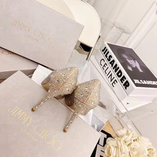 Replica Jimmy Choo Avril 100mm Pumps In Gold Crystal UK replica Jimmy Choo Avril 100mm Pumps In Gold Crystal UK