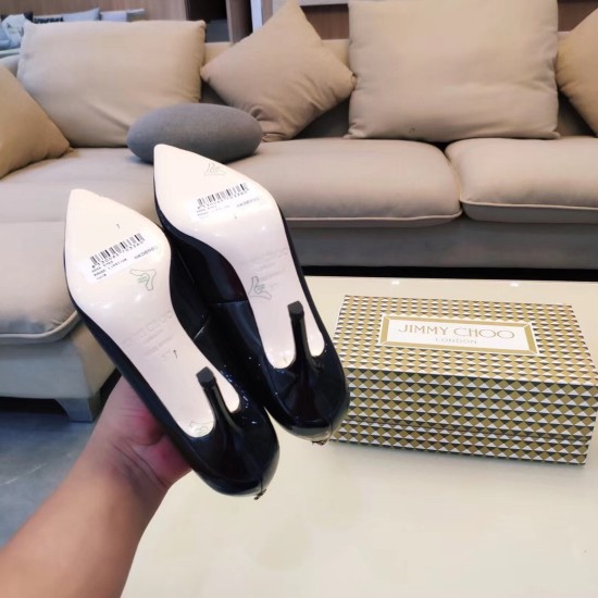 Replica Jimmy Choo Love 85Mm Pumps In Black Patent Leather Uk - 3204 - Buddha Luxury
