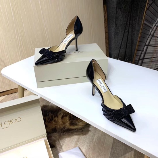 Replica Jimmy Choo Kaitence 85mm Pumps In Black Patent Leather UK replica Jimmy Choo Kaitence 85mm Pumps In Black Patent Leather UK