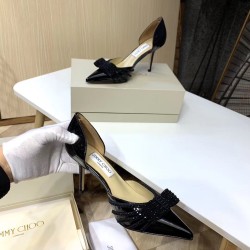 Jimmy Choo Kaitence 85mm Pumps In Black Patent Leather UK