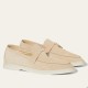 replica loro pianasummer charms walk loafers in beige suede leather uk