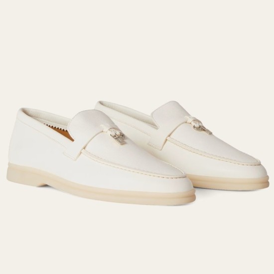 Replica loro pianasummer charms walk loafers in white suede leather uk replica loro pianasummer charms walk loafers in white suede leather uk
