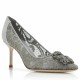 replica Manolo Blahnik Hangisi 70 Pumps In Grey Lace UK