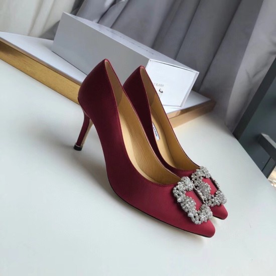 Replica Manolo Blahnik Hangisi 70 Pumps In Bordeaux Satin UK replica Manolo Blahnik Hangisi 70 Pumps In Bordeaux Satin UK