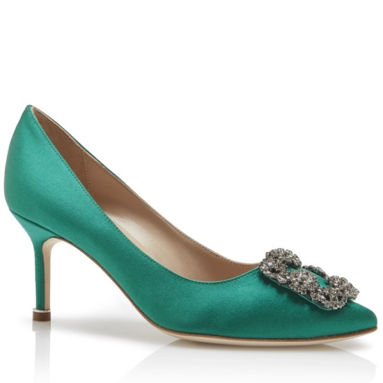 Replica Manolo Blahnik 3178 MB298 Buddha Luxury Replica Manolo Blahnik Hangisi 70 Pumps In Green Satin Uk - 3178 - Buddha Luxury