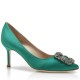 Replica Manolo Blahnik 3178 MB298 Buddha Luxury Replica Manolo Blahnik Hangisi 70 Pumps In Green Satin Uk - 3178 - Buddha Luxury