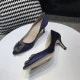 Replica Manolo Blahnik Hangisi 70 Pumps In Navy Blue Satin Uk - 3179 - Buddha Luxury