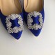 replica Manolo Blahnik Hangisi 105 Pumps In Blue Satin UK