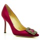 replica Manolo Blahnik Hangisi 105 Pumps In Bordeaux Satin UK