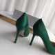 Replica Manolo Blahnik Hangisi 105 Pumps In Green Satin UK replica Manolo Blahnik Hangisi 105 Pumps In Green Satin UK