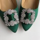 Replica Manolo Blahnik Hangisi 105 Pumps In Green Satin UK replica Manolo Blahnik Hangisi 105 Pumps In Green Satin UK