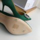 Replica Manolo Blahnik Hangisi 105 Pumps In Green Satin UK replica Manolo Blahnik Hangisi 105 Pumps In Green Satin UK