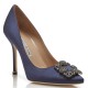Replica Manolo Blahnik Hangisi 105 Pumps In Navy Blue Satin Uk - 3190 - Buddha Luxury