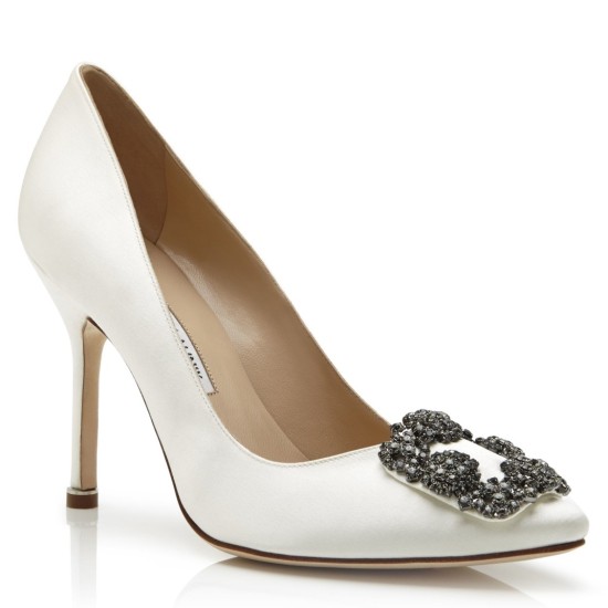 Replica Manolo Blahnik 3193 MB313 Buddha Luxury Replica Manolo Blahnik Hangisi 105 Pumps In White Satin Uk - 3193 - Buddha Luxury