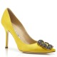 Replica Manolo Blahnik Hangisi 105 Pumps In Yellow Satin UK replica Manolo Blahnik Hangisi 105 Pumps In Yellow Satin UK