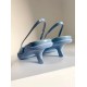 replica Prada Slingback Pumps In Light Blue Brushed Leather UK