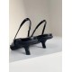 replica Prada Slingback Pumps In Black Brushed Leather UK