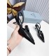 Replica Prada Slingback Pumps 55Mm In Black Brushed Leather Uk - 3245 - Buddha Luxury