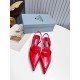 Replica Prada Slingback Pumps 55MM In Red Brushed Leather UK replica Prada Slingback Pumps 55MM In Red Brushed Leather UK