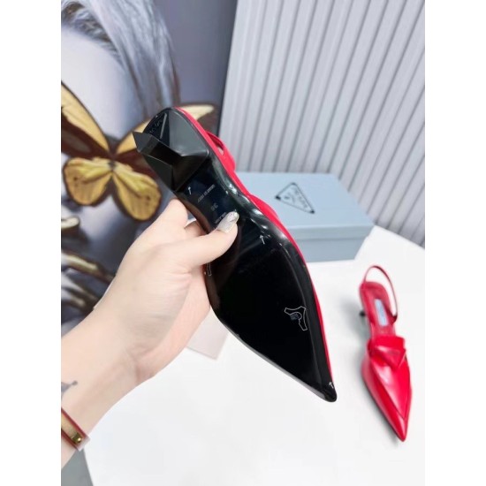 Replica Prada Slingback Pumps 55MM In Red Brushed Leather UK replica Prada Slingback Pumps 55MM In Red Brushed Leather UK