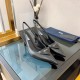 replica Prada Slingback Pumps 75MM In Noir Brushed Leather UK