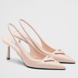 Prada Slingback Pumps 75MM In Powder Brushed Leather UK