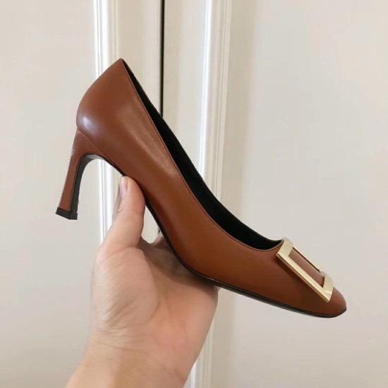 Replica Roger Vivier Belle Vivier Trompette 70mm Pumps In Brown Calfskin UK replica Roger Vivier Belle Vivier Trompette 70mm Pumps In Brown Calfskin UK