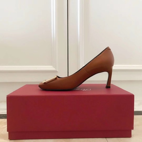 Replica Roger Vivier Belle Vivier Trompette 70mm Pumps In Brown Calfskin UK replica Roger Vivier Belle Vivier Trompette 70mm Pumps In Brown Calfskin UK