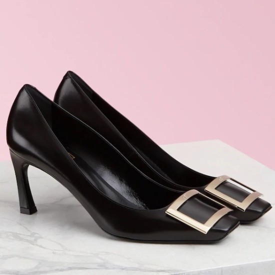 Replica Roger Vivier Belle Vivier Trompette 70mm Pumps In Black Calfskin UK replica Roger Vivier Belle Vivier Trompette 70mm Pumps In Black Calfskin UK