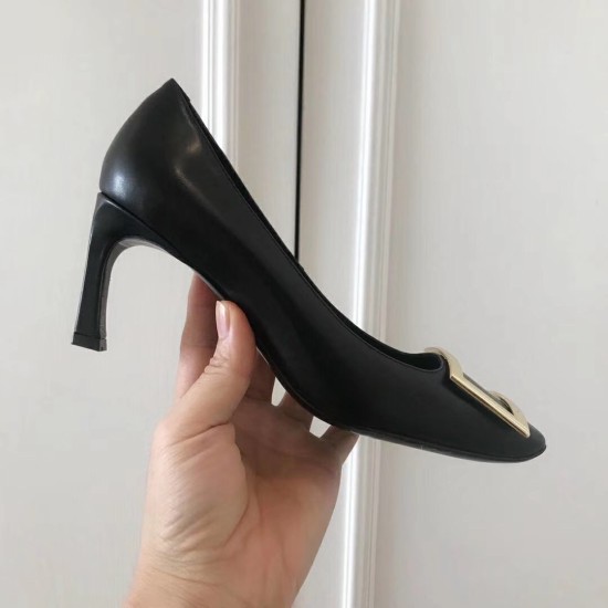 Replica Roger Vivier Belle Vivier Trompette 70mm Pumps In Black Calfskin UK replica Roger Vivier Belle Vivier Trompette 70mm Pumps In Black Calfskin UK