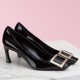 Replica Roger Vivier Belle Vivier Trompette 70mm Pumps In Black Patent UK replica Roger Vivier Belle Vivier Trompette 70mm Pumps In Black Patent UK