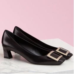 Roger Vivier Belle Vivier 45mm Pumps In Black Calfskin UK