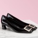 Replica Roger Vivier Belle Vivier 45mm Pumps In Black Patent Leather UK replica Roger Vivier Belle Vivier 45mm Pumps In Black Patent Leather UK