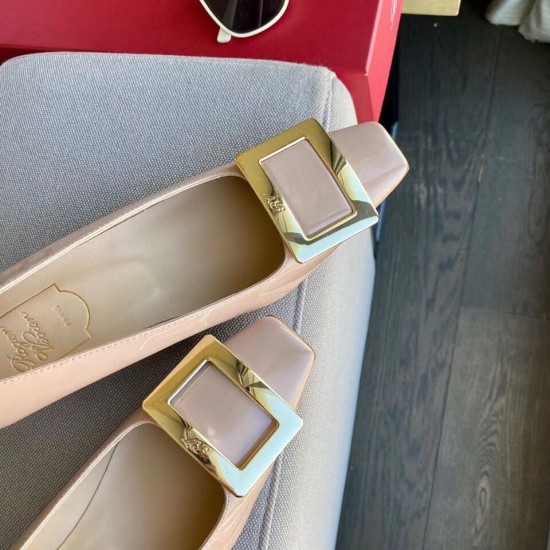 Replica Roger Vivier Belle Vivier 45mm Pumps In Nude Patent Leather UK replica Roger Vivier Belle Vivier 45mm Pumps In Nude Patent Leather UK