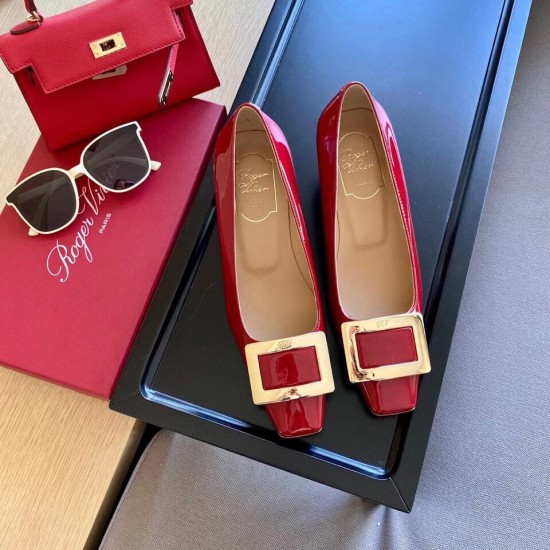 Replica Roger Vivier Belle Vivier 45mm Pumps In Red Patent Leather UK replica Roger Vivier Belle Vivier 45mm Pumps In Red Patent Leather UK
