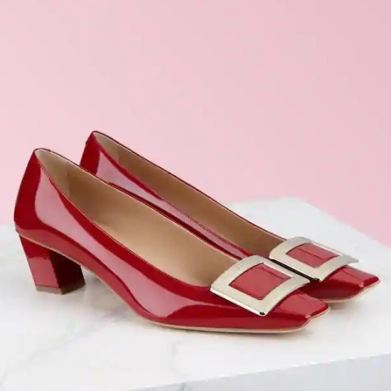 Replica Roger Vivier Belle Vivier 45mm Pumps In Red Patent Leather UK replica Roger Vivier Belle Vivier 45mm Pumps In Red Patent Leather UK