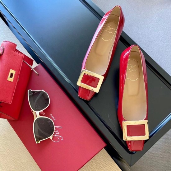 Replica Roger Vivier Belle Vivier 45mm Pumps In Red Patent Leather UK replica Roger Vivier Belle Vivier 45mm Pumps In Red Patent Leather UK