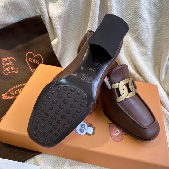 replica Tods Kate Pumps 60mm In Brown Leather UK