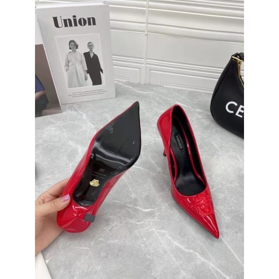 Replica Versace La Medusa Pumps 105Mm In Red Patent Leather Uk