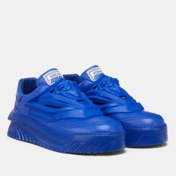 versaceodissea sneakers in blue leather uk
