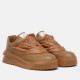 Versace Odissea brown leather trainers pair studio view