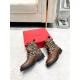 Replica Valentino Vlogo Signature Combat Boots In Black Toile Iconographe Uk - 3072 - Buddha Luxury