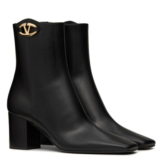 Replica Valentino VLogo The Bold Edition Ankle Boots 70mm in Black Calfskin UK replica Valentino VLogo The Bold Edition Ankle Boots 70mm in Black Calfskin UK