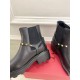 Replica Valentino Beatle Rockstud Boots 55Mm In Black Leather Uk - 3115 - Buddha Luxury