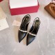 Replica Valentino Black Rockstud Slingback Pumps With 70Mm Sculpted Heel Uk - 3296 - Buddha Luxury