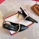 Replica Valentino Black Rockstud Slingback Pumps With 70Mm Sculpted Heel Uk - 3296 - Buddha Luxury