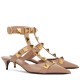 Replica Valentino 3309 V945 Buddha Luxury Replica Valentino Roman Stud Pumps 40Mm In Rose Cannelle Calfskin Uk - 3309 - Buddha Luxury