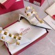Replica Valentino 3310 V946 Buddha Luxury Replica Valentino Roman Stud Pumps 40Mm In White Calfskin Uk - 3310 - Buddha Luxury
